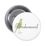 Green Bird Pinback Buttons