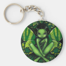 "Green Butterfly Fantasy" Keychain