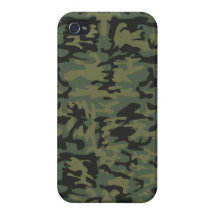 Green camo pattern iPhone 4/4S case
