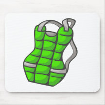 Green Chest Protector Mousepads