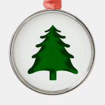 Green Christmas Tree Satin Edges Graphic Shape.png Ornament