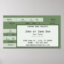 green concert ticket poster