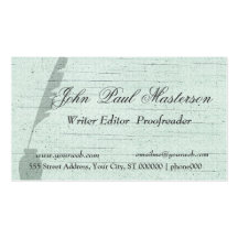 Green Design Writer Journalist Business Card