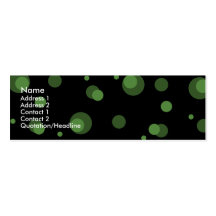 Green Dots on Black Profile Cards Business Card Templates