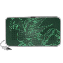 Green Durer Dragon Laptop Speakers