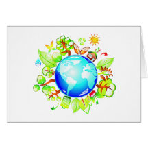 Green Earth Eco Friendly for Earth Day Cards