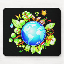 Green Earth Eco Friendly for Earth Day Mouse Pad