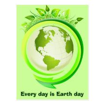 Green earth postcard