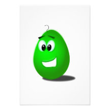 Green Easter Egg Personalized Announcements