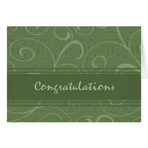 Green Employee Anniversary Congratulations Card