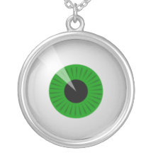 Green Eyeball Necklace