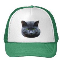 Green Eyed Cat Hat
