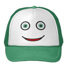 Green Eyes Happy Smiley Face Trucker Hat