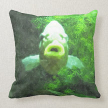 Green Fish Pillow