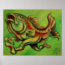 Green Fish Run Posters