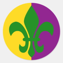 Green Fleur de Lis Sticker