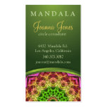 Green Flower Mandala Business Card Template