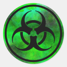 Green Fog Biohazard Symbol Sticker