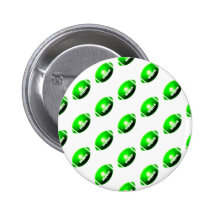 Green Football Pattern Pinback Button