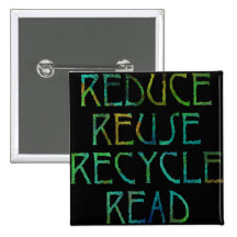 Green Four Rs Button