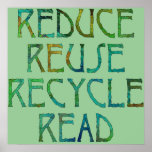 Green Four Rs Print
