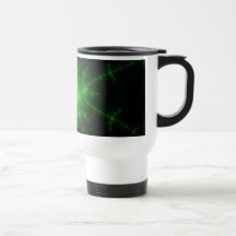 Green Fractal Web Mugs