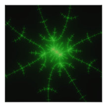 Green Fractal Web Photo Print