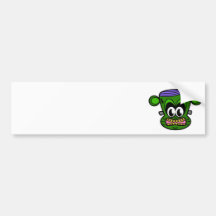 Green Frankenstein monkey Bumper Stickers