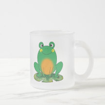 Green frog coffee mug