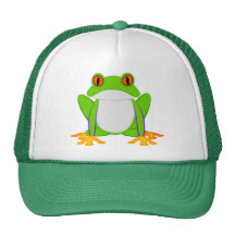 Green Frog Mesh Hats