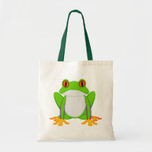 Green Frog Tote Bags