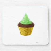 Green Frosted Chocolate Cupcake Mousepad