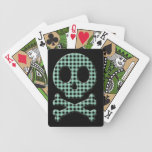 Green Gingham Skull Card Deck
