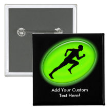 Green Glow Fitness Logo Pins