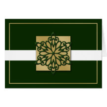 green gold Corporate holiday Cards