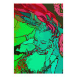 Green graffiti girl custom announcement