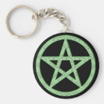 Green Halloween Witch Face Key Chain Fob Keychain