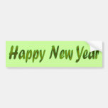 green Happy New Year bumper stickers