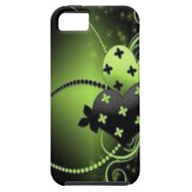 green hearts iPhone 5 cover