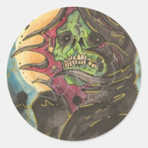 Green Hell Round Stickers