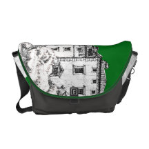 green home drawing courier bag