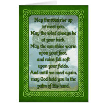 Green Irish Blessing Cards