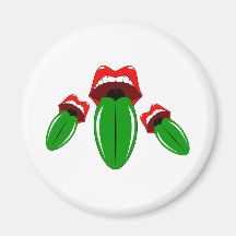 Green Irish Tongues Magnet