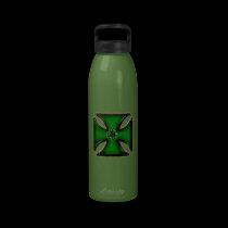 Green Iron Cross w Shamrock water bottles