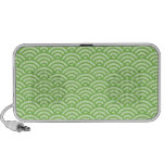 Green Japaneese abstract wave pattern speakers