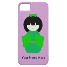 Green Japanese Doll iPhone 5 Covers