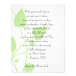 Green Leaves Bat Mitzvah Personalized Invites
