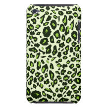 Green leopard print barely there iPod cover
