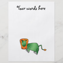 Green lion personalized flyer