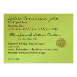 Green Mandala New Age Professional Profile Card Business Card Templates
